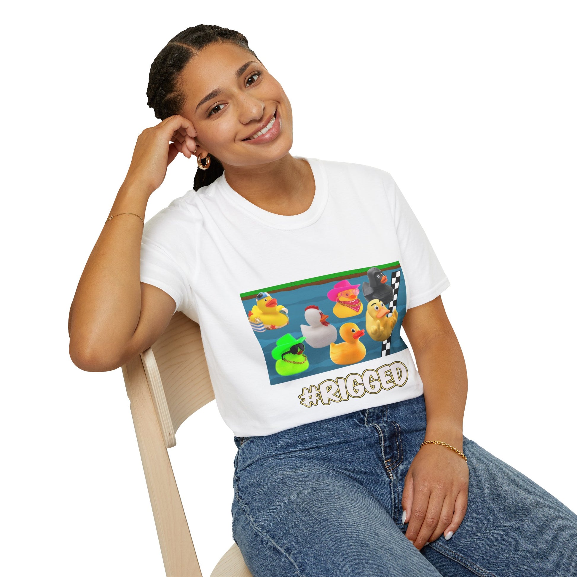 Duck Races Unisex T-Shirt - #Rigged Fun Duck Races Design